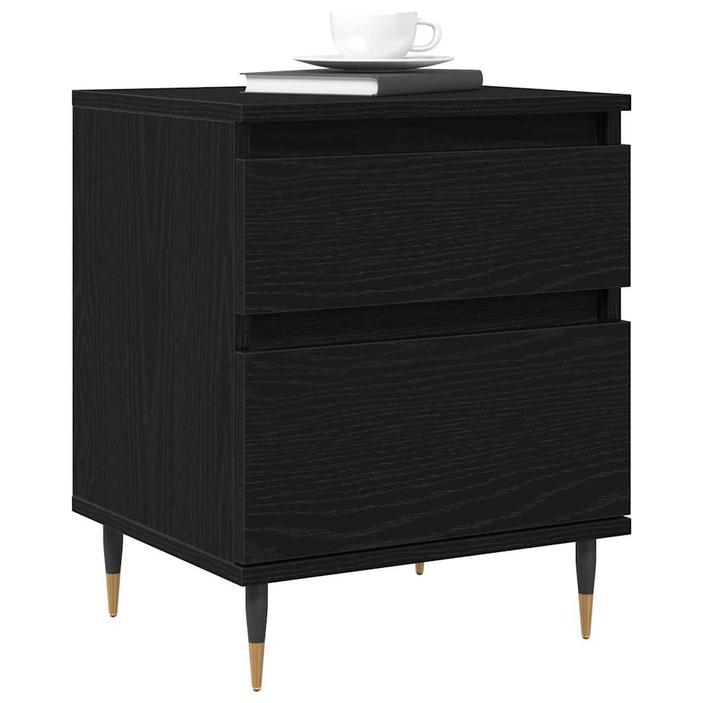 vidaXL Nachttisch Schwarz Eichen-Optik 40 x 35 x 50 cm Holzwerkstoff