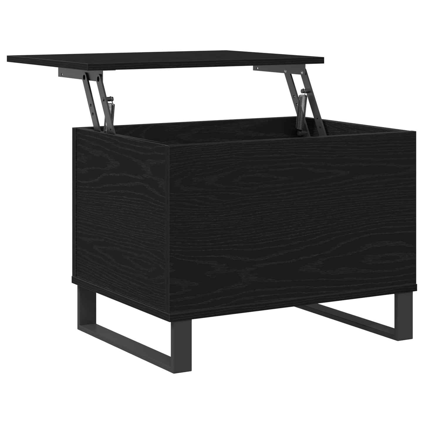 vidaXL Couchtisch Schwarz Eichen-Optik 60 x 44,5 x 45 cm