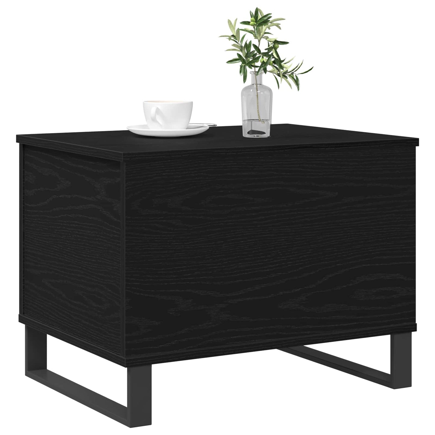 vidaXL Couchtisch Schwarz Eichen-Optik 60 x 44,5 x 45 cm