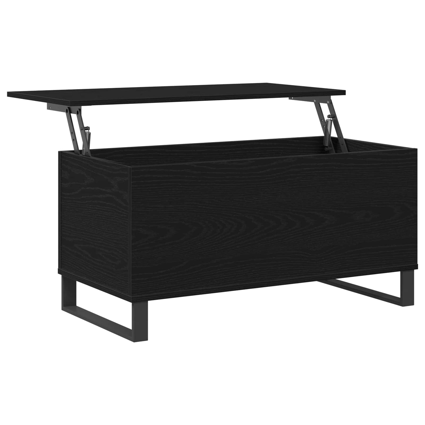 vidaXL Couchtisch Schwarz Eichen-Optik 90 x 44,5 x 45 cm Holzwerkstoff