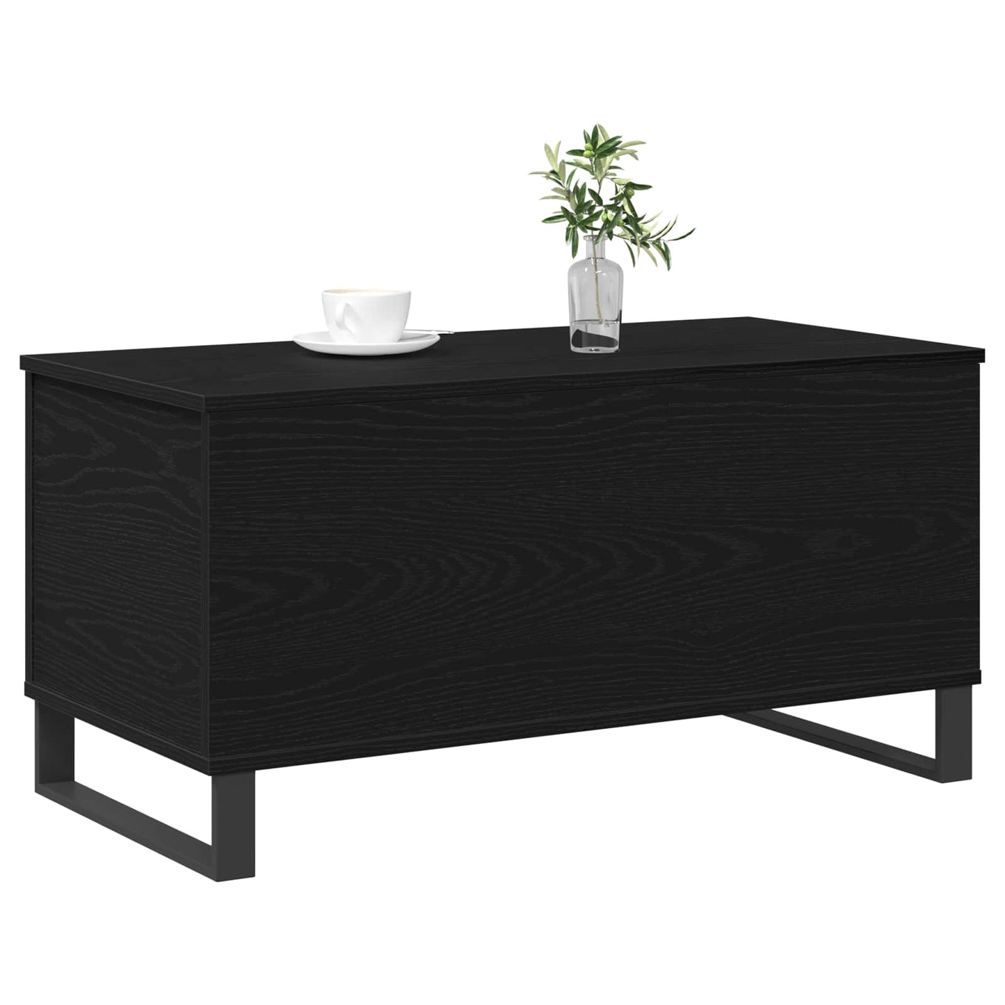 vidaXL Couchtisch Schwarz Eichen-Optik 90 x 44,5 x 45 cm Holzwerkstoff