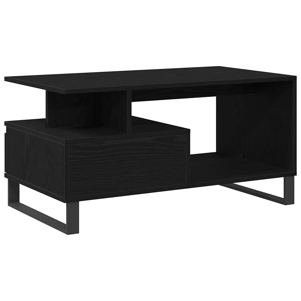 Couchtisch Schwarz Eichen-Optik 90 x 49 x 45 cm Holzwerkstoff