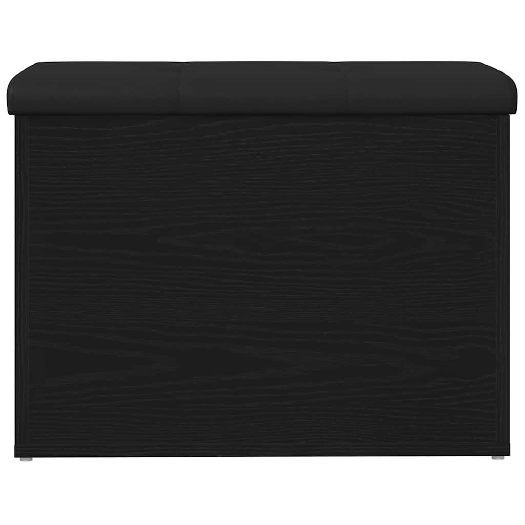 Sitzbank mit Stauraum Schwarz Eichen-Optik 62 x 42 x 45 cm
