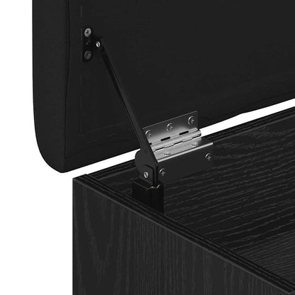 Sitzbank mit Stauraum Schwarz Eichen-Optik 102 x 42 x 45 cm