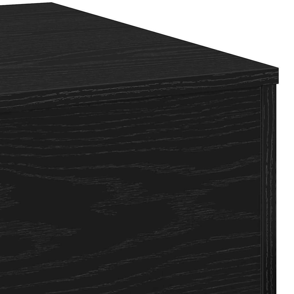 vidaXL Table basse noir aspect chêne 55 x 55 x 31 cm