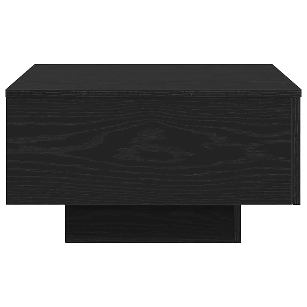 vidaXL Table basse noir aspect chêne 55 x 55 x 31 cm