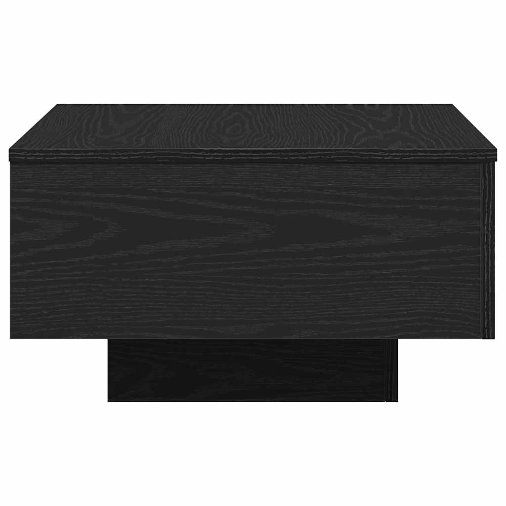 vidaXL Table basse noir aspect chêne 55 x 55 x 31 cm