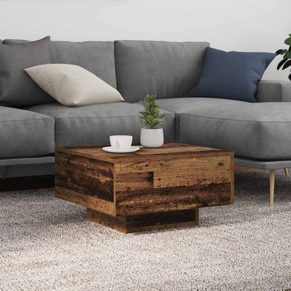 vidaXL Table basse en bois de récupération 55 x 55 x 31 cm Bois d'ingénierie