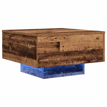 vidaXL Table basse en bois de récupération 55 x 55 x 31 cm Bois d'ingénierie