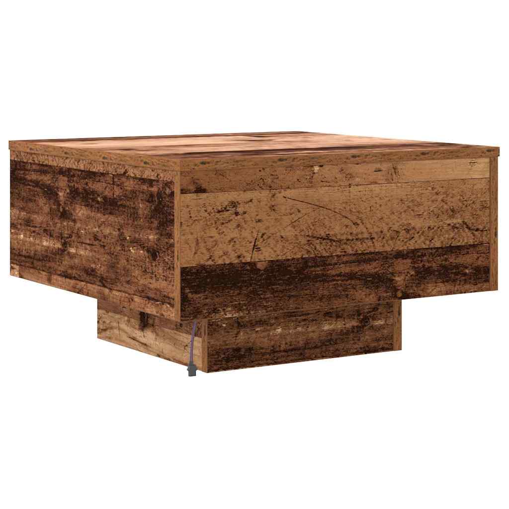 vidaXL Table basse en bois de récupération 55 x 55 x 31 cm Bois d'ingénierie