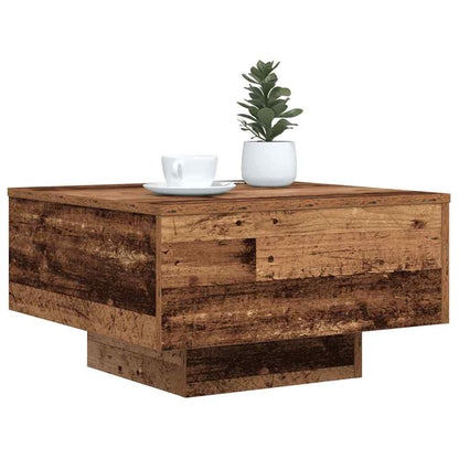 vidaXL Table basse en bois de récupération 55 x 55 x 31 cm Bois d'ingénierie