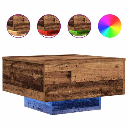 vidaXL Table basse en bois de récupération 55 x 55 x 31 cm Bois d'ingénierie