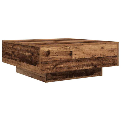 vidaXL Table basse Bois ancien et bleu 80 x 80 x 31 cm Bois d'ingénierie