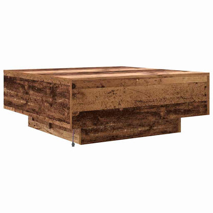 vidaXL Table basse Bois ancien et bleu 80 x 80 x 31 cm Bois d'ingénierie