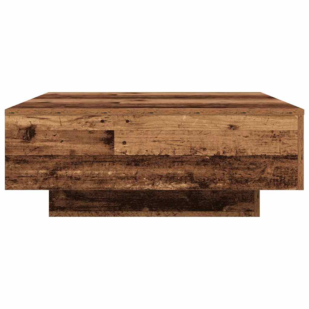 vidaXL Table basse Bois ancien et bleu 80 x 80 x 31 cm Bois d'ingénierie