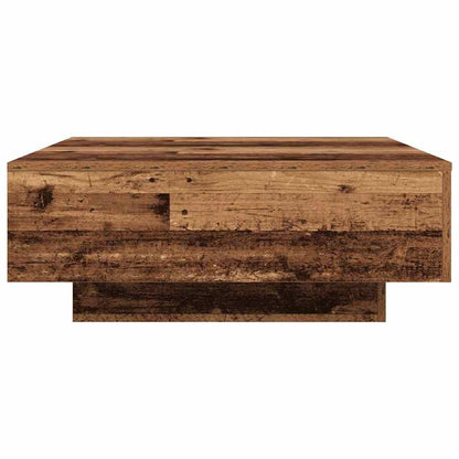 vidaXL Table basse Bois ancien et bleu 80 x 80 x 31 cm Bois d'ingénierie