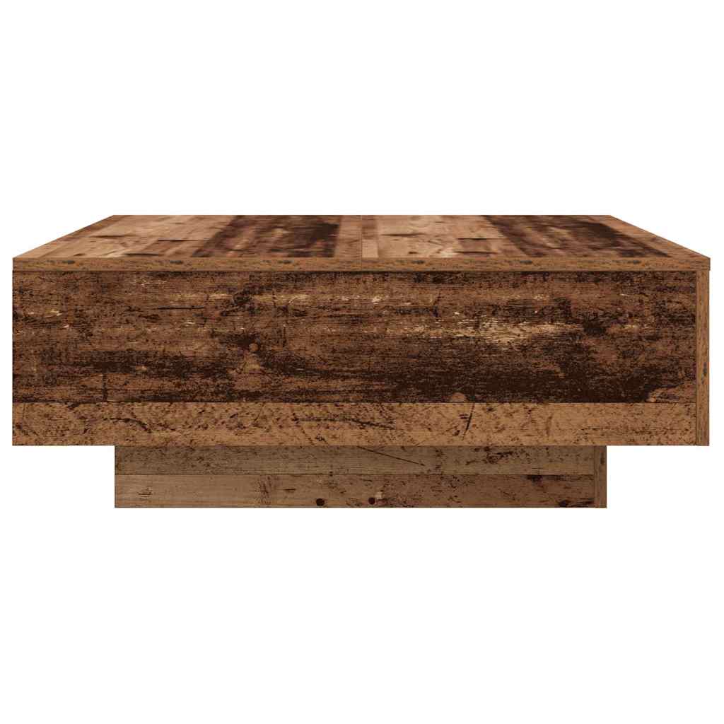 vidaXL Table basse Bois ancien et bleu 80 x 80 x 31 cm Bois d'ingénierie