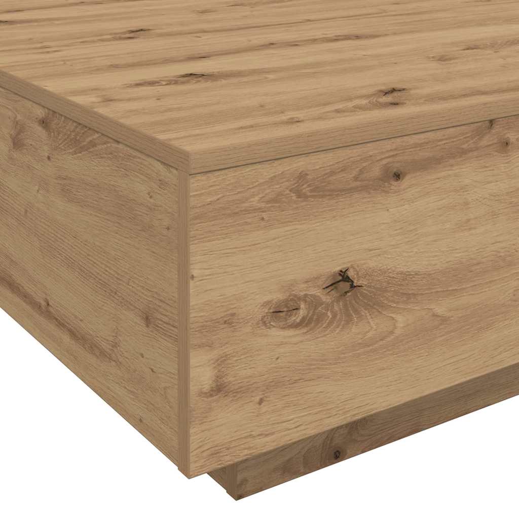 vidaXL Table basse chêne artisan 80 x 80 x 31 cm Bois d'ingénierie