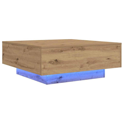 vidaXL Table basse chêne artisan 80 x 80 x 31 cm Bois d'ingénierie