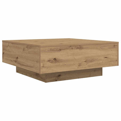 vidaXL Table basse chêne artisan 80 x 80 x 31 cm Bois d'ingénierie