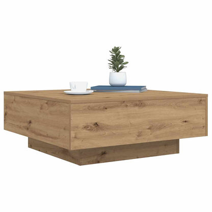 vidaXL Table basse chêne artisan 80 x 80 x 31 cm Bois d'ingénierie