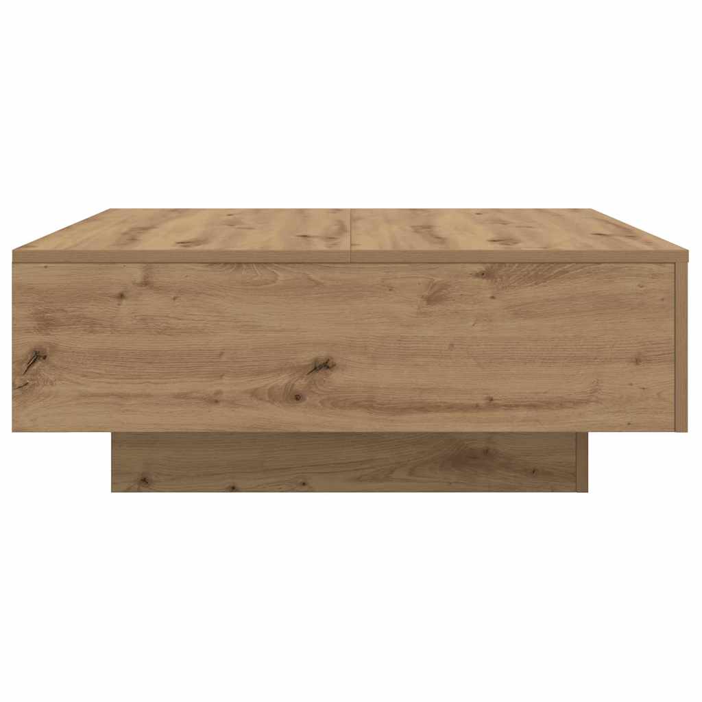 vidaXL Table basse chêne artisan 80 x 80 x 31 cm Bois d'ingénierie