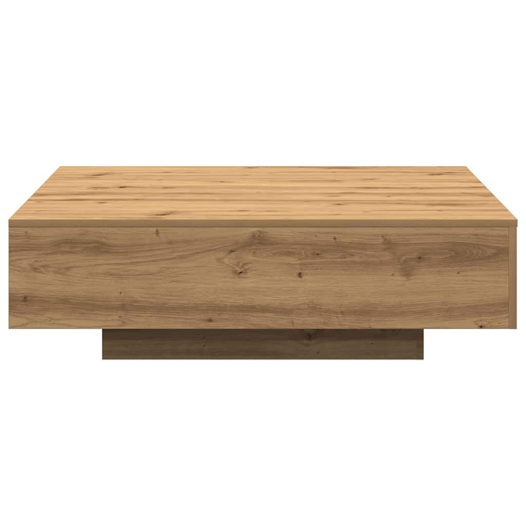 vidaXL Table basse chêne artisan 100 x 100 x 31 cm