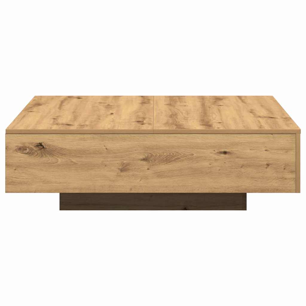 vidaXL Table basse chêne artisan 100 x 100 x 31 cm