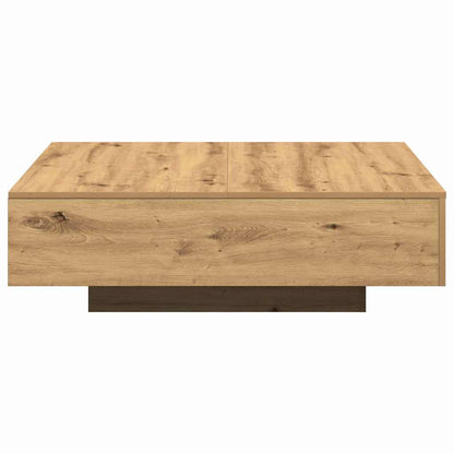 vidaXL Table basse chêne artisan 100 x 100 x 31 cm