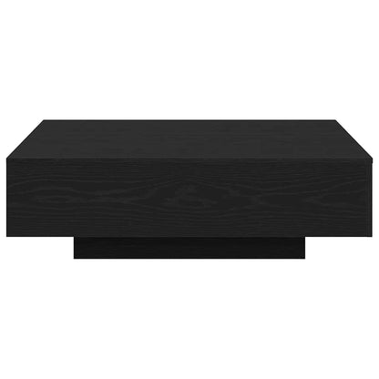 vidaXL Table basse noire aspect chêne 100 x 100 x 31 cm