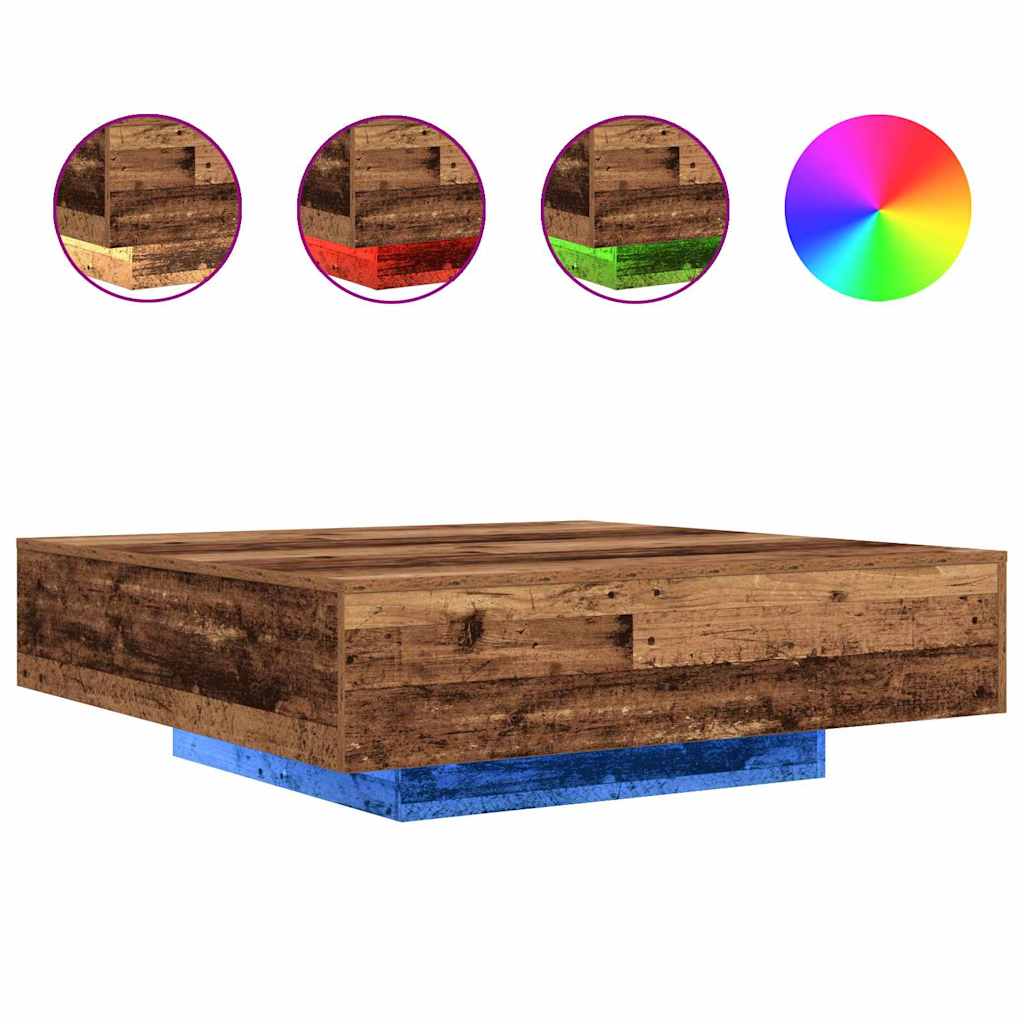 vidaXL Table basse en bois recyclé 100 x 100 x 31 cm Bois d'ingénierie