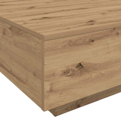vidaXL Table basse chêne artisan 100 x 100 x 31 cm bois d'ingénierie