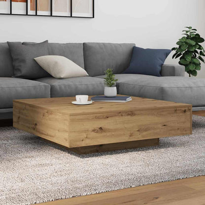 vidaXL Table basse chêne artisan 100 x 100 x 31 cm bois d'ingénierie