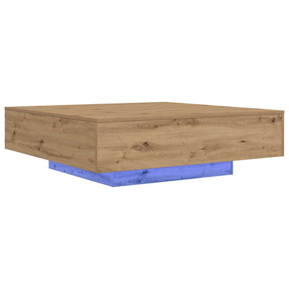 vidaXL Table basse chêne artisan 100 x 100 x 31 cm bois d'ingénierie