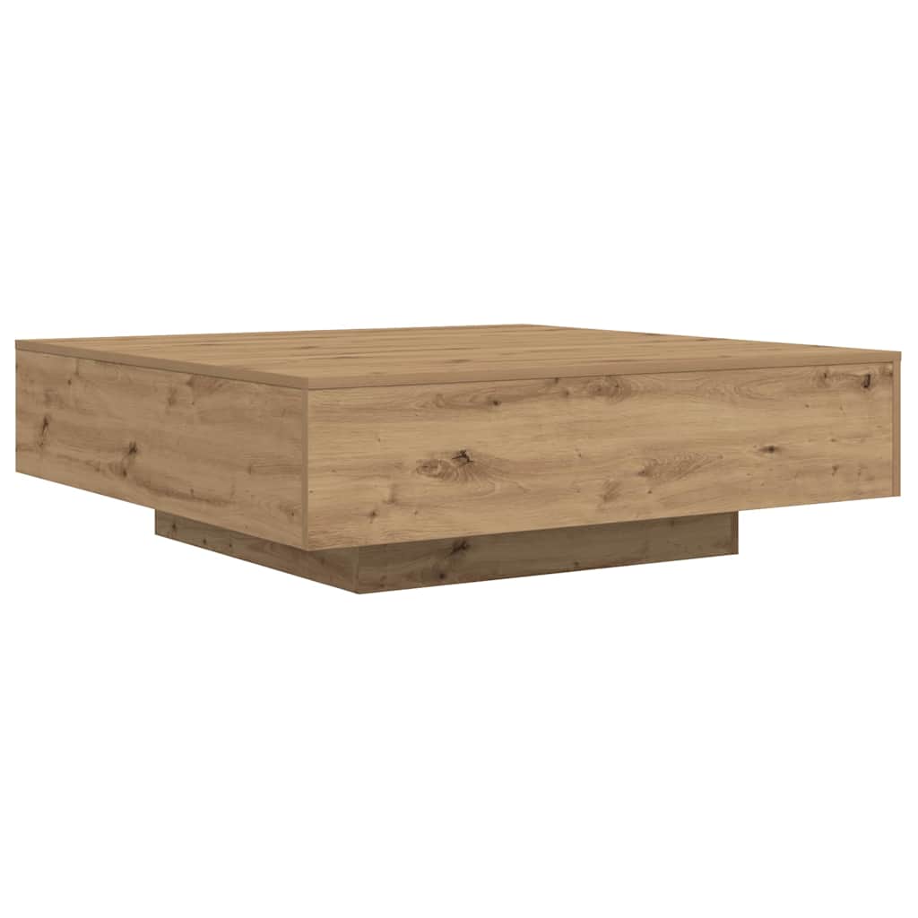 vidaXL Table basse chêne artisan 100 x 100 x 31 cm bois d'ingénierie
