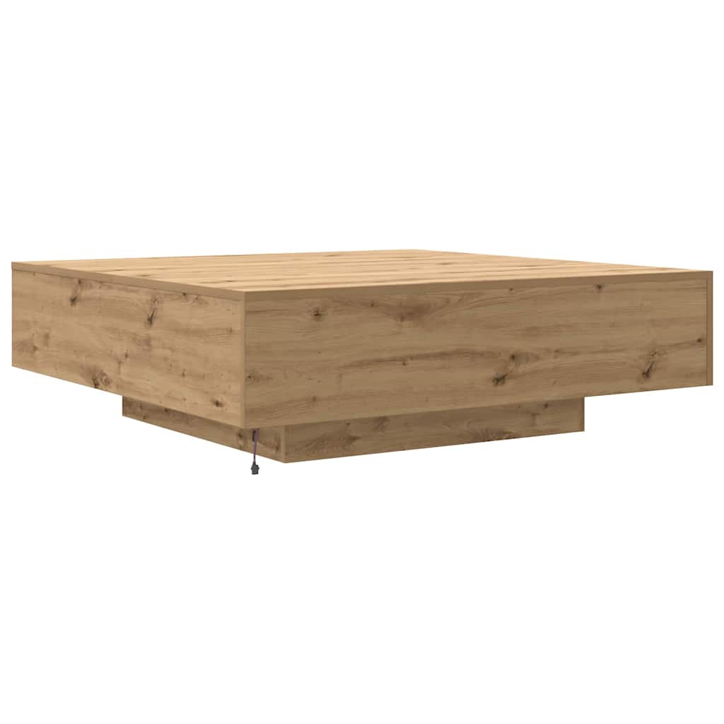 vidaXL Table basse chêne artisan 100 x 100 x 31 cm bois d'ingénierie