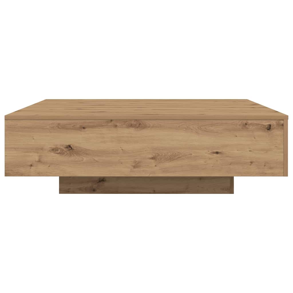 vidaXL Table basse chêne artisan 100 x 100 x 31 cm bois d'ingénierie