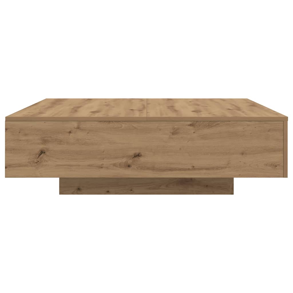 vidaXL Table basse chêne artisan 100 x 100 x 31 cm bois d'ingénierie
