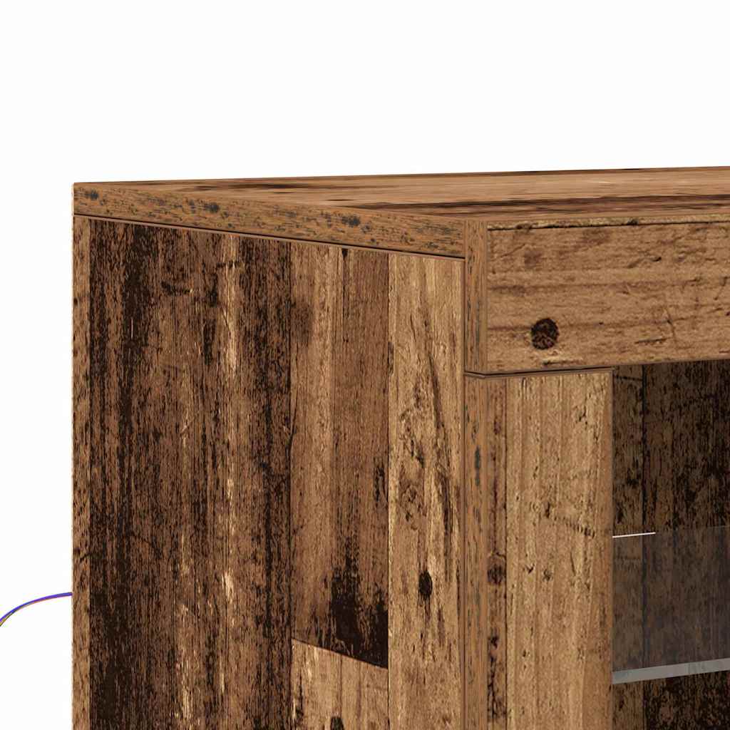 LED-Sideboard Altholz 60,5 x 37 x 100 cm Holzwerkstoff