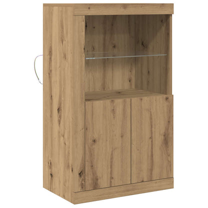 LED-Sideboard Artisan-Eiche 60,5 x 37 x 100 cm Holzwerkstoff