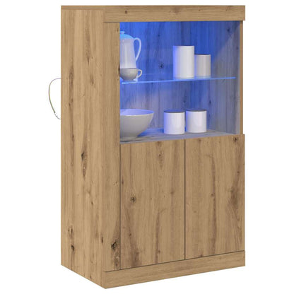 LED-Sideboard Artisan-Eiche 60,5 x 37 x 100 cm Holzwerkstoff