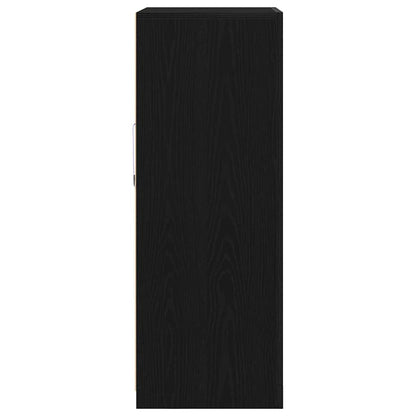 vidaXL LED-Sideboard Schwarz Eichen-Optik 60,5 x 37 x 100 cm