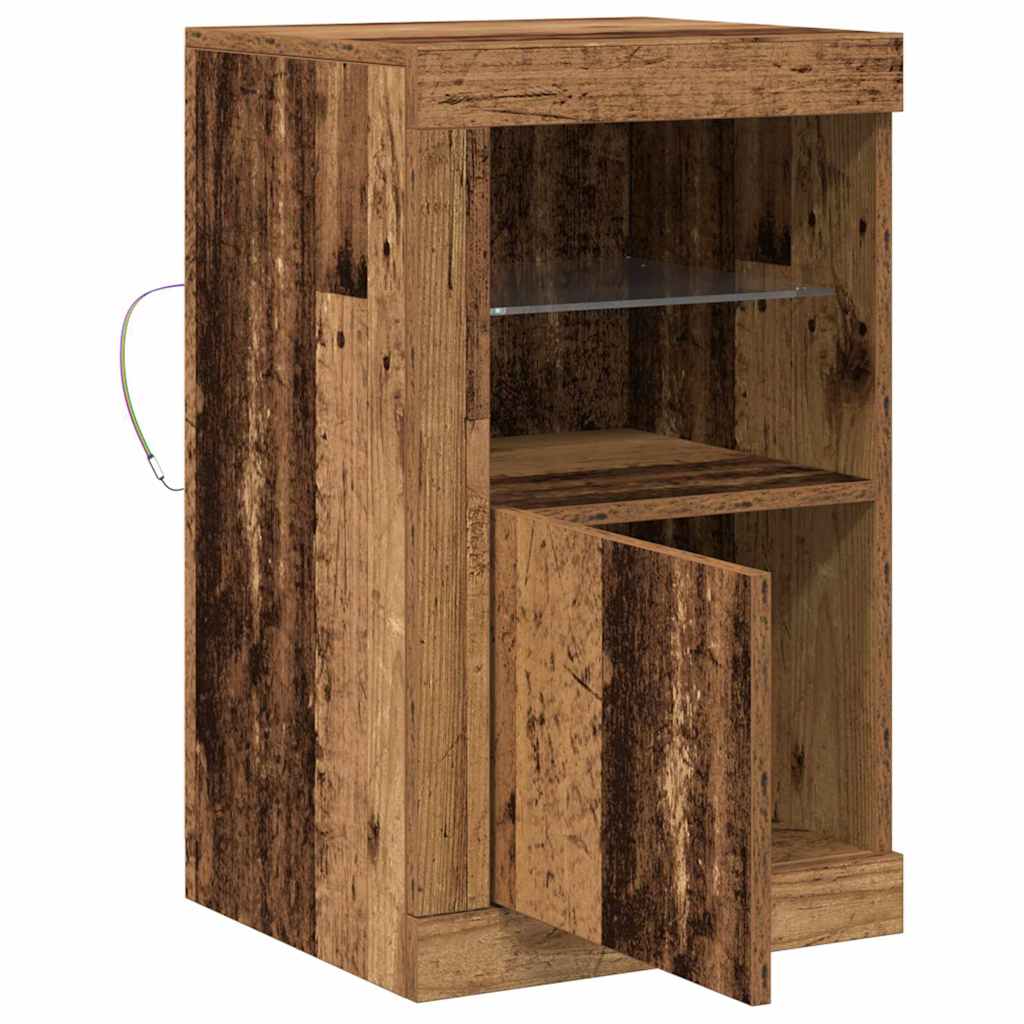 LED-Sideboard Altholz 41 x 37 x 67 cm Holzwerkstoff