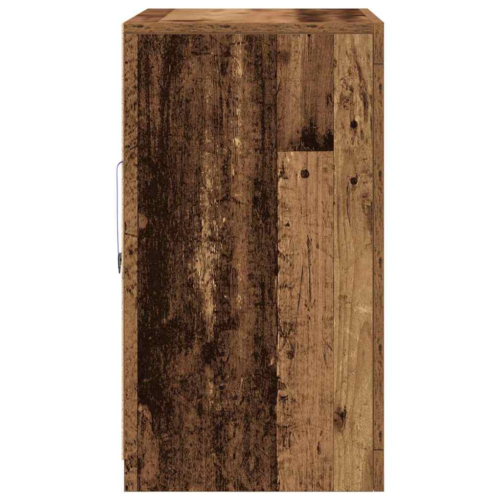 vidaXL LED-Sideboard 2 pcs Altholz 41 x 37 x 67 cm Holzwerkstoff