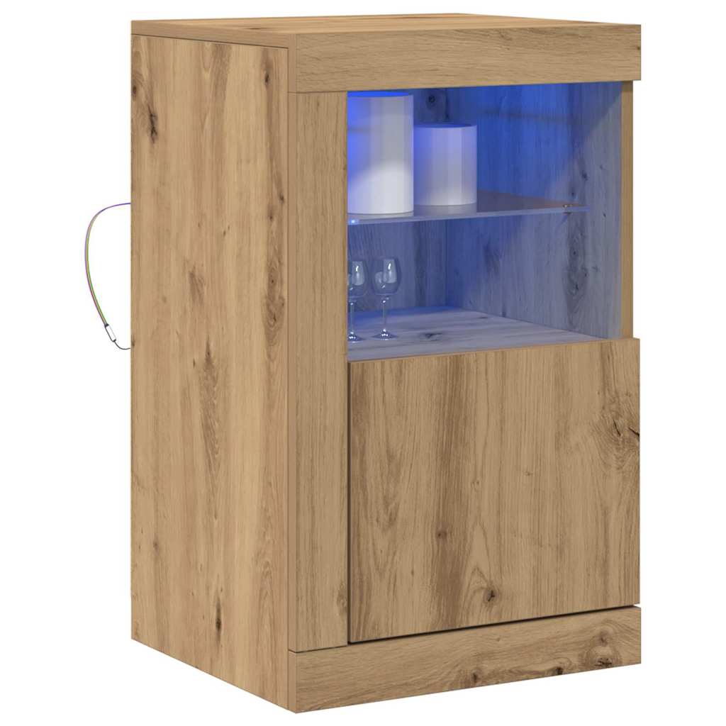 LED-Sideboard Artisan-Eiche 41 x 37 x 67 cm Holzwerkstoff