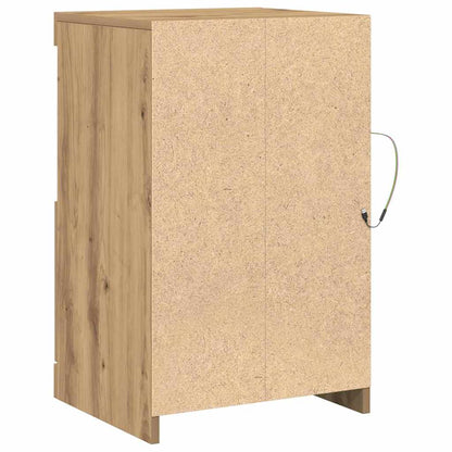 vidaXL LED-Sideboard 2 pcs Artisan-Eiche 41 x 37 x 67 cm Holzwerkstoff