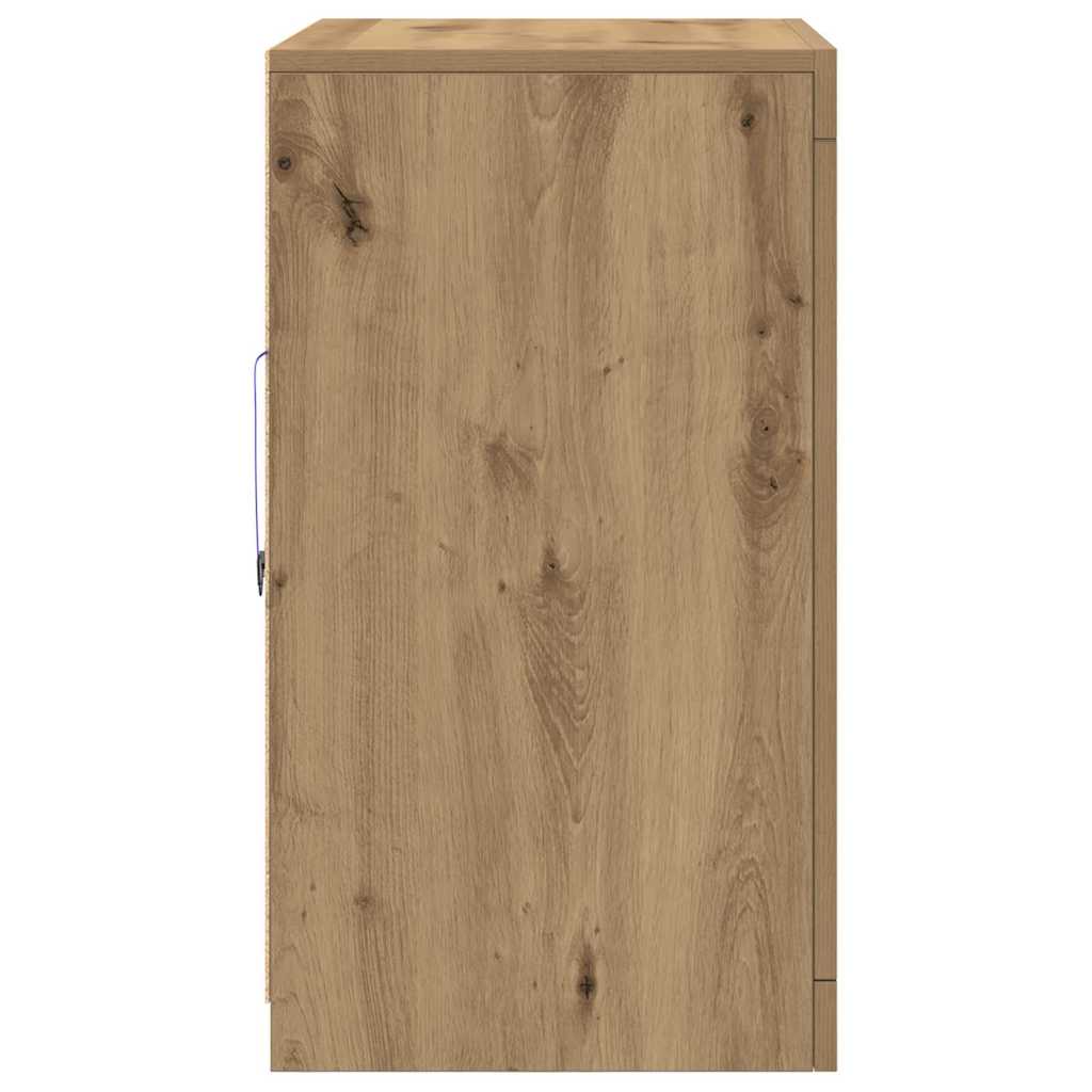 vidaXL LED-Sideboard 2 pcs Artisan-Eiche 41 x 37 x 67 cm Holzwerkstoff