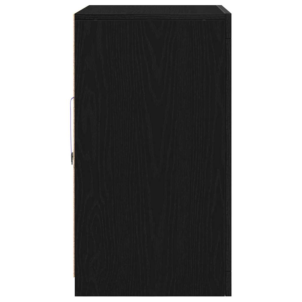 vidaXL LED-Sideboard Schwarz Eichen-Optik 41 x 37 x 67 cm