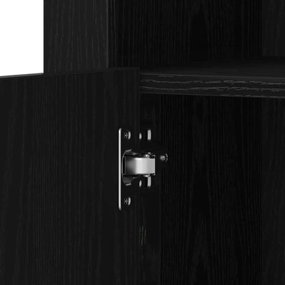 vidaXL LED-Sideboard 2 pcs Schwarz Eichen-Optik 41 x 37 x 67 cm