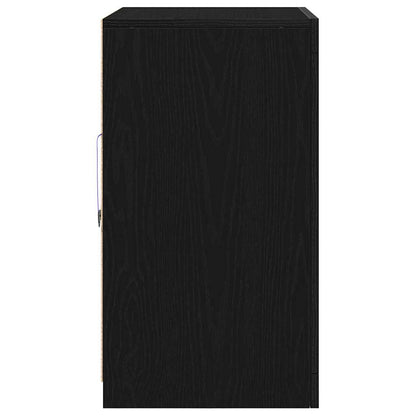 vidaXL LED-Sideboard 2 pcs Schwarz Eichen-Optik 41 x 37 x 67 cm